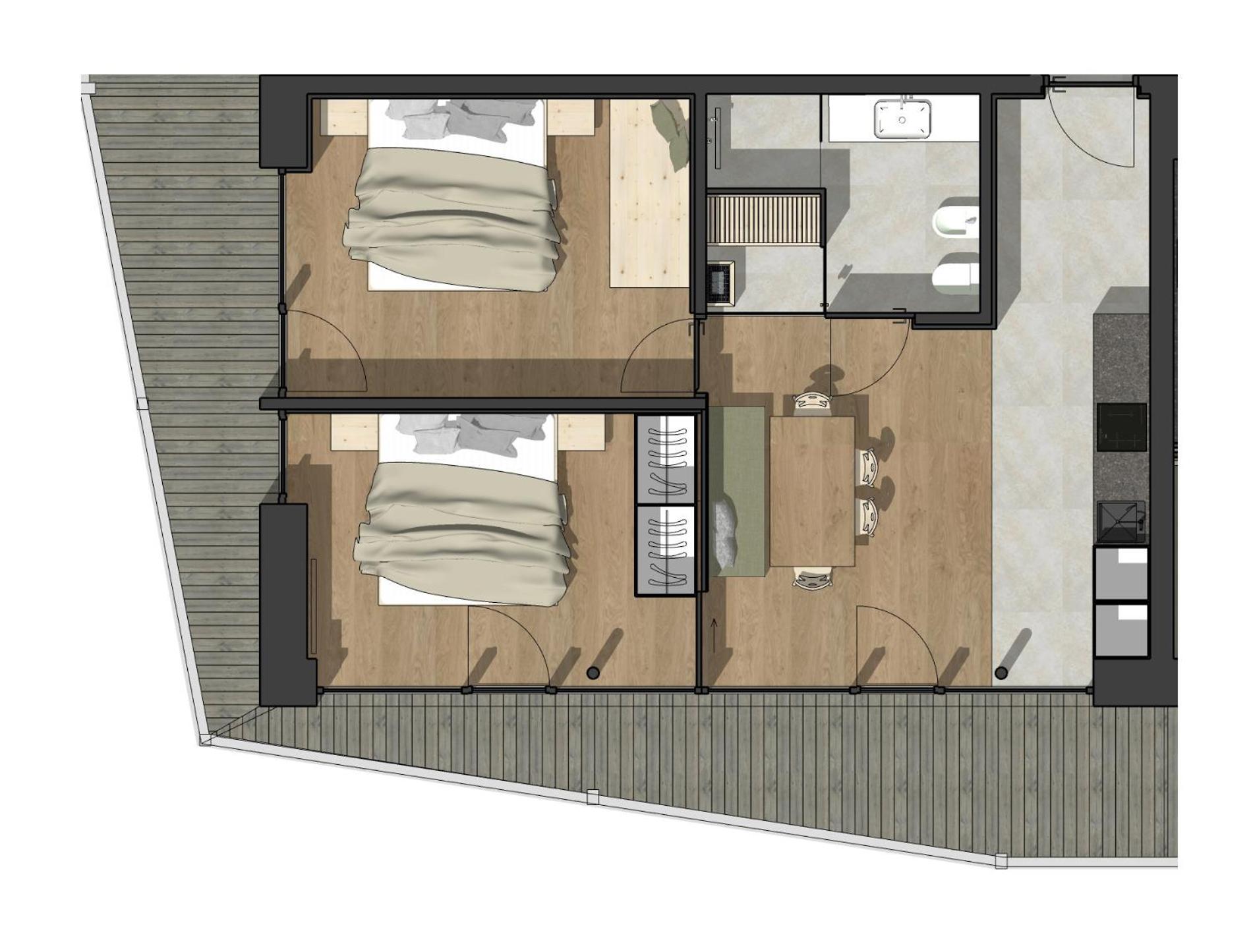 Appartements Zi Ranna Santa Maddalena in Casies Phòng bức ảnh