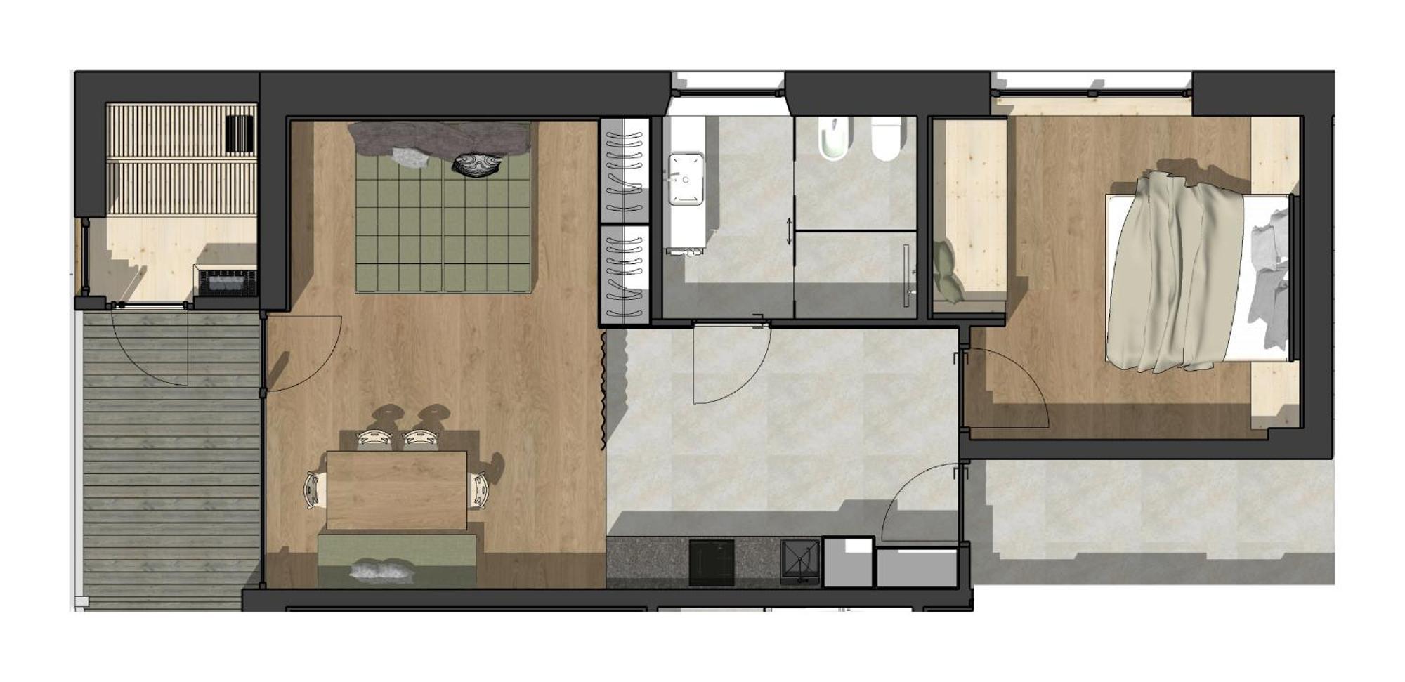 Appartements Zi Ranna Santa Maddalena in Casies Phòng bức ảnh